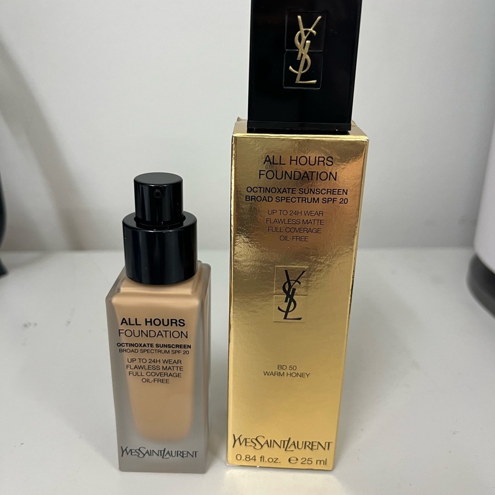 ysl all hours foundation BD50 warm honey